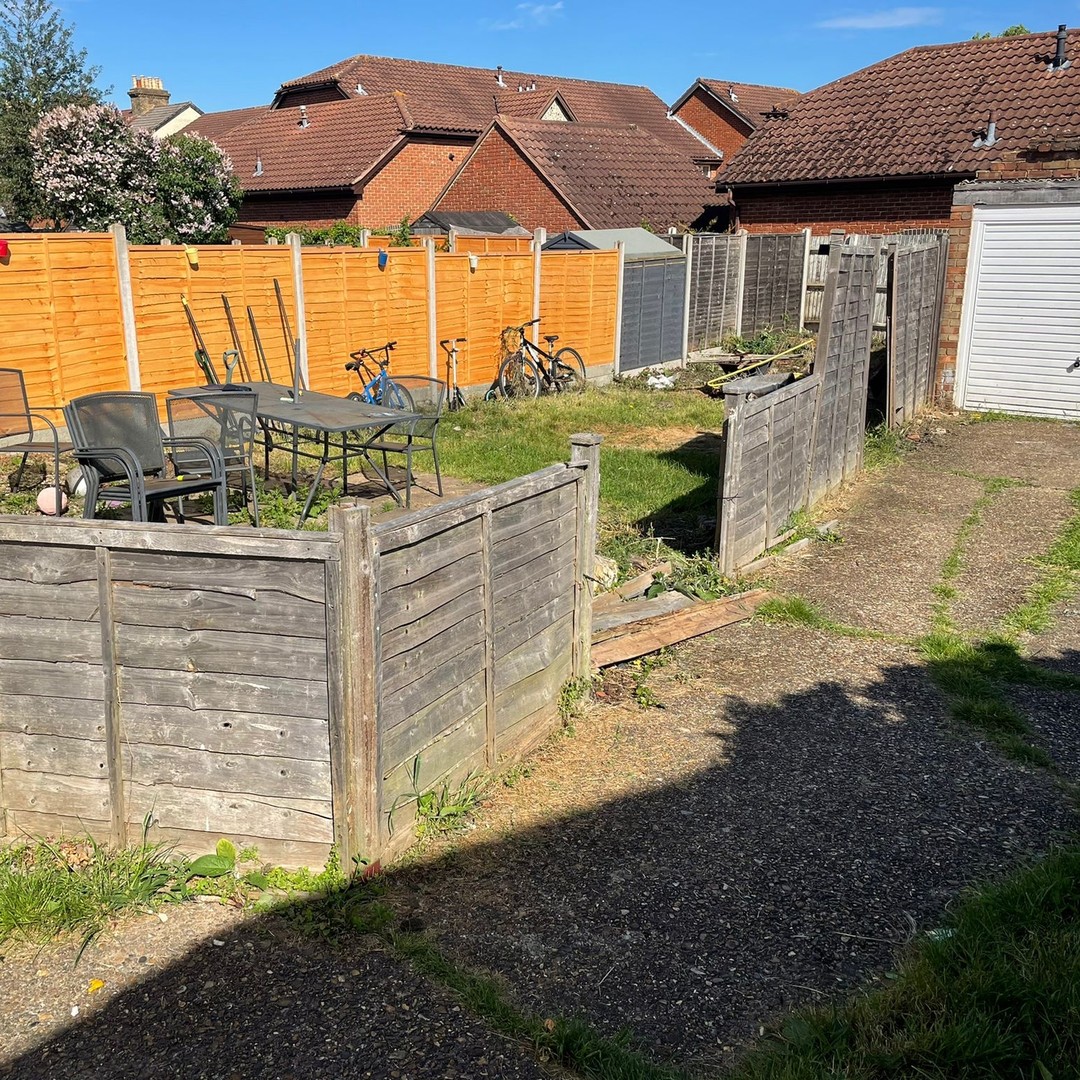 Old waist high wooden fence